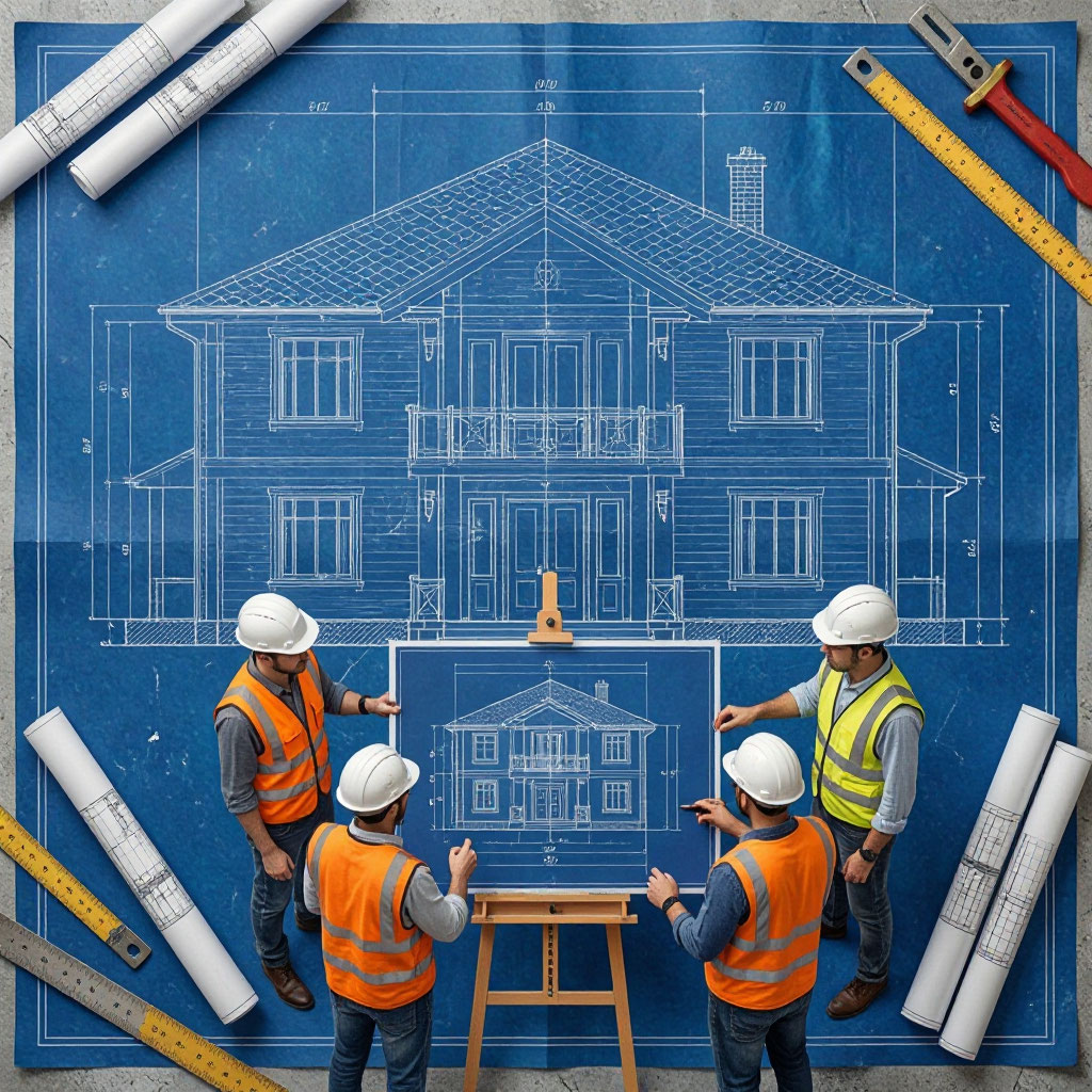 Northcrest crew working on a residential exterior project